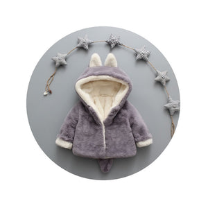 Children's Cotton Soft Thicken Solid Fleece Coat