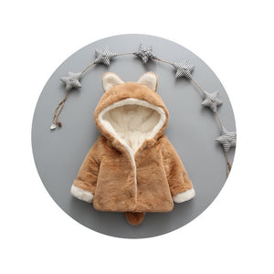 Children's Cotton Soft Thicken Solid Fleece Coat