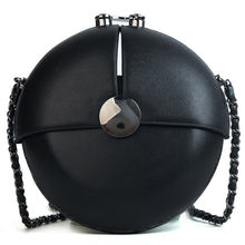 Load image into Gallery viewer, Solid Soft Surface Round Female Bag 2 side pocket Lock