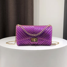 Load image into Gallery viewer, Women Rectangle Bag with Single chain soft surface Unlined geometric Design
