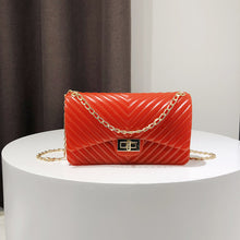 Load image into Gallery viewer, Women Rectangle Bag with Single chain soft surface Unlined geometric Design