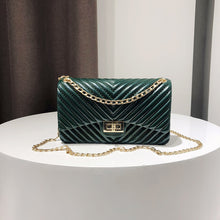 Load image into Gallery viewer, Women Rectangle Bag with Single chain soft surface Unlined geometric Design