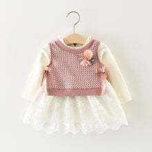 Load image into Gallery viewer, Baby Princess Cotton Skirt Two Piece Vest Frock