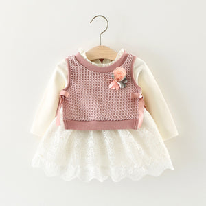 Baby Princess Cotton Skirt Two Piece Vest Frock