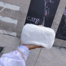 Load image into Gallery viewer, Faux Fur twin top clasp Women Hairy Crossbody Bag