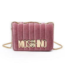 Load image into Gallery viewer, Letter Print Steel Gold soft surface Crossbody Bag