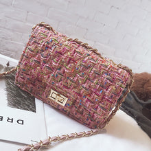 Load image into Gallery viewer, Woolen Multi Color Small Chain Crossbody Bag