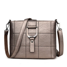 Load image into Gallery viewer, Elegant Design Sewing thread Squares Leather Crossbody Bag