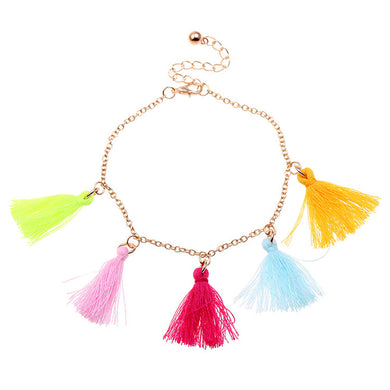 Fashion New Arrival Ankle Bracelet Pom Pom Flower Foot Chain Women Bracelet