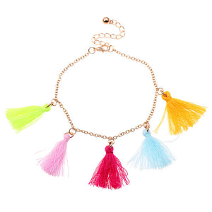 Fashion New Arrival Ankle Bracelet Pom Pom Flower Foot Chain Women Bracelet