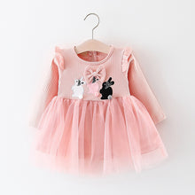 Load image into Gallery viewer, Baby Girls Cotton Long Sleeve Rabbit Print Frock