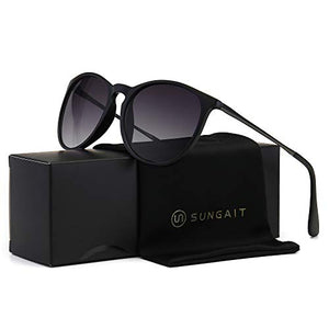 Amazon.com: SUNGAIT Vintage Round Sunglasses for Women Classic Retro Designer Style (Amber Frame/Green Lens): Clothing