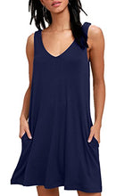 Load image into Gallery viewer, BISHUIGE Summer Swimsuit Cover ups Spaghetti Strap Dress X-Small, Acid Blue at Amazon Womenâs Clothing store: