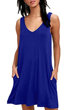 Load image into Gallery viewer, BISHUIGE Summer Swimsuit Cover ups Spaghetti Strap Dress X-Small, Acid Blue at Amazon Womenâs Clothing store: