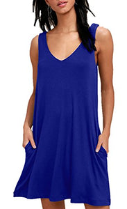 BISHUIGE Summer Swimsuit Cover ups Spaghetti Strap Dress X-Small, Acid Blue at Amazon Womenâs Clothing store: