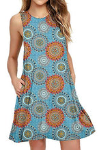 Load image into Gallery viewer, BISHUIGE Summer Swimsuit Cover ups Spaghetti Strap Dress X-Small, Acid Blue at Amazon Womenâs Clothing store: