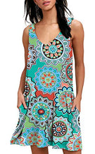 Load image into Gallery viewer, BISHUIGE Summer Swimsuit Cover ups Spaghetti Strap Dress X-Small, Acid Blue at Amazon Womenâs Clothing store: