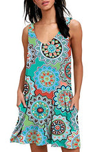 Load image into Gallery viewer, BISHUIGE Summer Swimsuit Cover ups Spaghetti Strap Dress X-Small, Acid Blue at Amazon Womenâs Clothing store: