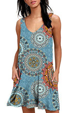 Load image into Gallery viewer, BISHUIGE Summer Swimsuit Cover ups Spaghetti Strap Dress X-Small, Acid Blue at Amazon Womenâs Clothing store: