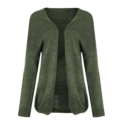 Women Regular Length Full Sleeve Solid V-Neck Wool Flat Knitted Standard Sweaters
