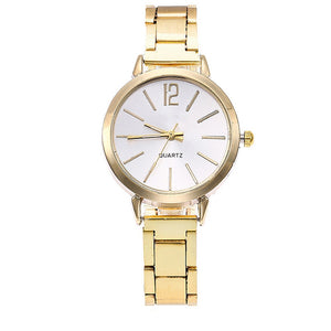 Good present Shock Resistant Stainless Steel Strap Dial Display Quartz Wrist Watch