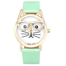Load image into Gallery viewer, Cute Glasses Cat Women special Quartz Dial Wrist Watch