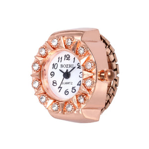 Special choice for gift Quartz Analog Watch Creative and Elastic Adjustable length Classic and fashionable Ring Watch for women