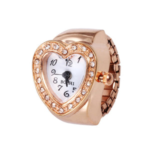 Special choice for gift Quartz Analog Watch Creative and Elastic Adjustable length Classic and fashionable Ring Watch for women