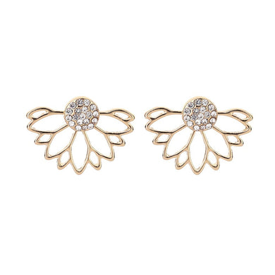 Women Irregular Shape Trendy Fashion Alloy Metal Jewelry Stud Earrings