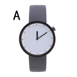 Casual Men's Round Dial Fashion Leather Band Business Watch