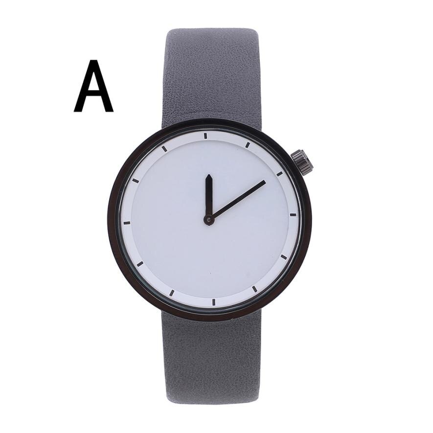Casual Men's Round Dial Fashion Leather Band Business Watch