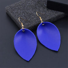 Load image into Gallery viewer, Women Fashion Leather Leaf Drop Bohemian Earrings Trendy Jewelry Casual Wear