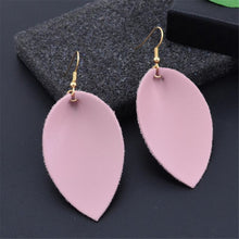 Load image into Gallery viewer, Women Fashion Leather Leaf Drop Bohemian Earrings Trendy Jewelry Casual Wear