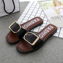 Load image into Gallery viewer, Women Fashion Summer Flat Heel cut out slippers