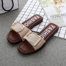 Load image into Gallery viewer, Women Fashion Summer Flat Heel cut out slippers