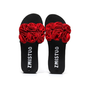 Women's Outdoor Comfort Platform Wedges with Flower On Strap