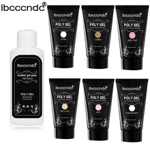Load image into Gallery viewer, 30g Polygel Nail Acrylic Poly Gel Pink White Clear Crystal UV LED Builder Gel Tips Enhancement Slip Solution Quick Extension Gel