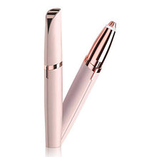 Load image into Gallery viewer, Mini Electric Eyebrow Trimmer Lipstick Brows Pen Hair Remover Painless Eye brow Razor Epilator with LED Light OPP Package