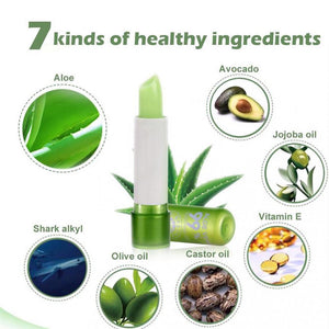 PNF Moisture Lip Balm Aloe Vera Natural Lipbalm Temperature Changed Color Lipstick Long Lasting Nourish Protect Lips Care Makeup
