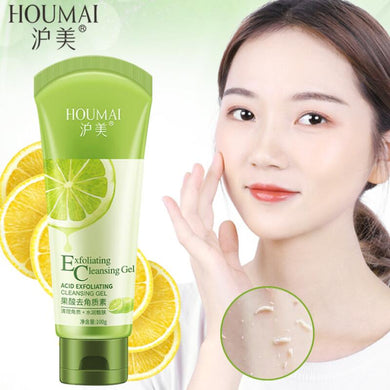 HOUMAI Fruit Acid Exfoliating Facial Scrubs Cream Skin Whitening Facial Aging Keratin Care Dead Skin Remover