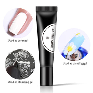 BORN PRETTY Nail Stamping Gel Polish 8ml Black White Stamp Print Oil UV Gel Lacquer Soak Off Varnish for Nail Art Stamping Plate