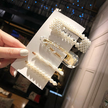 Load image into Gallery viewer, Ins Fashion 1Set Women Girls Elegant Pearls Hair Clips Sweet Headwear Hair Ornament Hairpins Barrettes Headband Hair Accessories