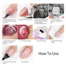 Load image into Gallery viewer, BORN PRETTY Nail Stamping Gel Polish 8ml Black White Stamp Print Oil UV Gel Lacquer Soak Off Varnish for Nail Art Stamping Plate