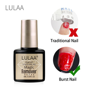 LULAA 2019 New Magic Burst Gel Nail Polish Remover Cleaner Nail UV Gel Degreaser Liquid Remove Sticky Layer Manicure Tools 8ml