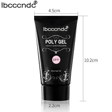 Load image into Gallery viewer, 30g Polygel Nail Acrylic Poly Gel Pink White Clear Crystal UV LED Builder Gel Tips Enhancement Slip Solution Quick Extension Gel