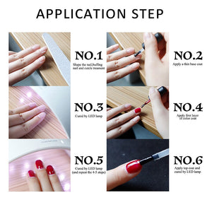 Belle Fille Base and Top Coat Gel Nail Polish UV 10ml Transparent Soak Off Primer Gel Polish Gel Lacquer Nail Art Manicure
