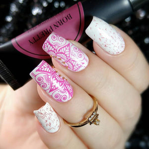 BORN PRETTY Nail Stamping Gel Polish 8ml Black White Stamp Print Oil UV Gel Lacquer Soak Off Varnish for Nail Art Stamping Plate