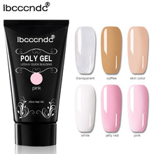 Load image into Gallery viewer, 30g Polygel Nail Acrylic Poly Gel Pink White Clear Crystal UV LED Builder Gel Tips Enhancement Slip Solution Quick Extension Gel