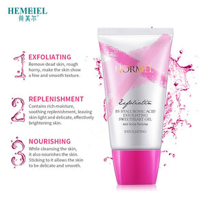 HEMEIEL Deep Clean Hyaluronic Acid Exfoliating Peeling Gel Smoothen Facial Scrub Gel Polish Acne Blackhead Remove Face Cleanser
