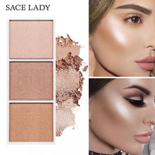 Load image into Gallery viewer, SACE LADY 4 Colors Highlighter Palette Makeup Face Contour Powder Bronzer Make Up Blusher Professional Blush Palette Cosmetics